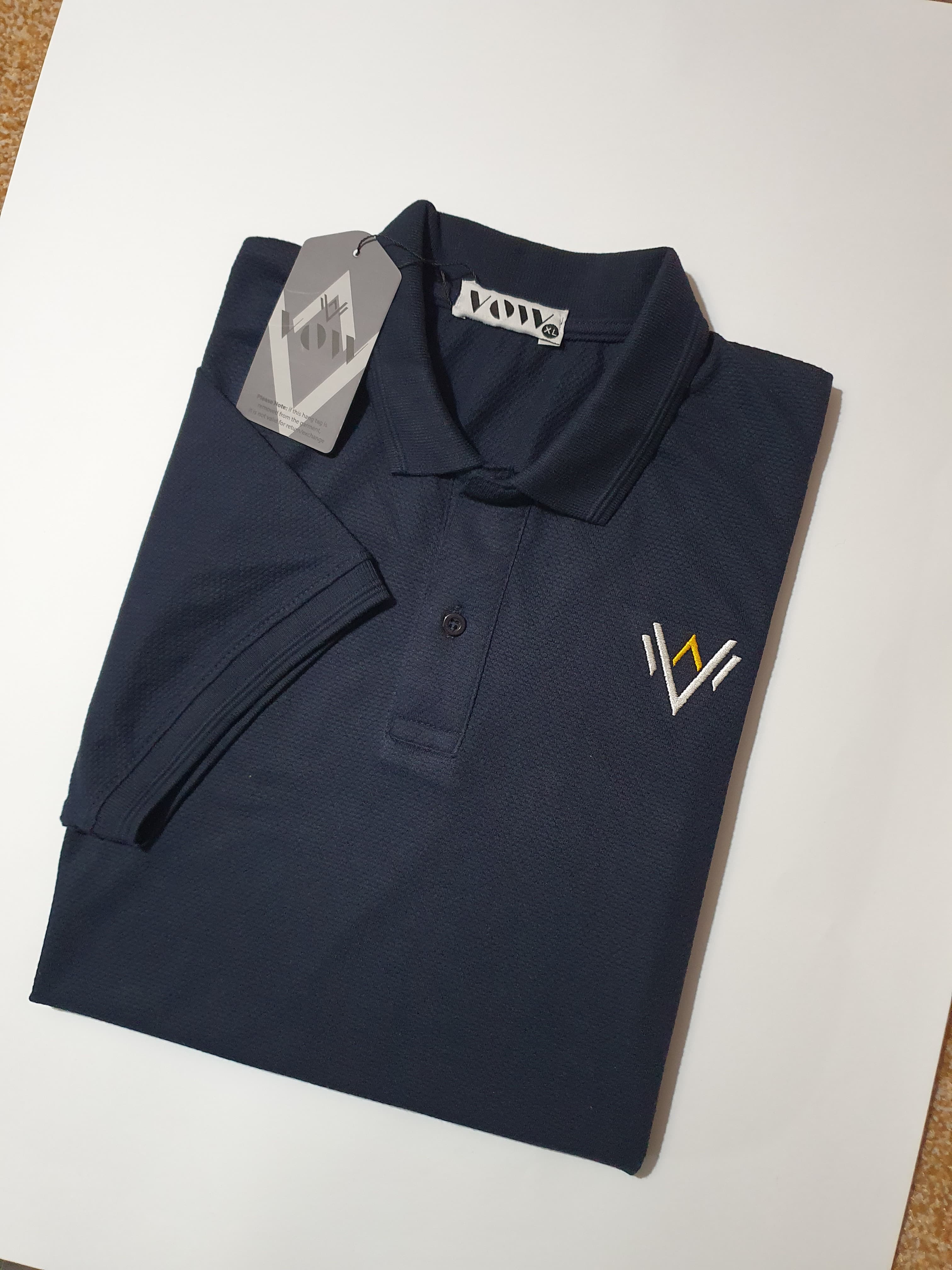 Classic Navy Blue Polo (Popcorn)