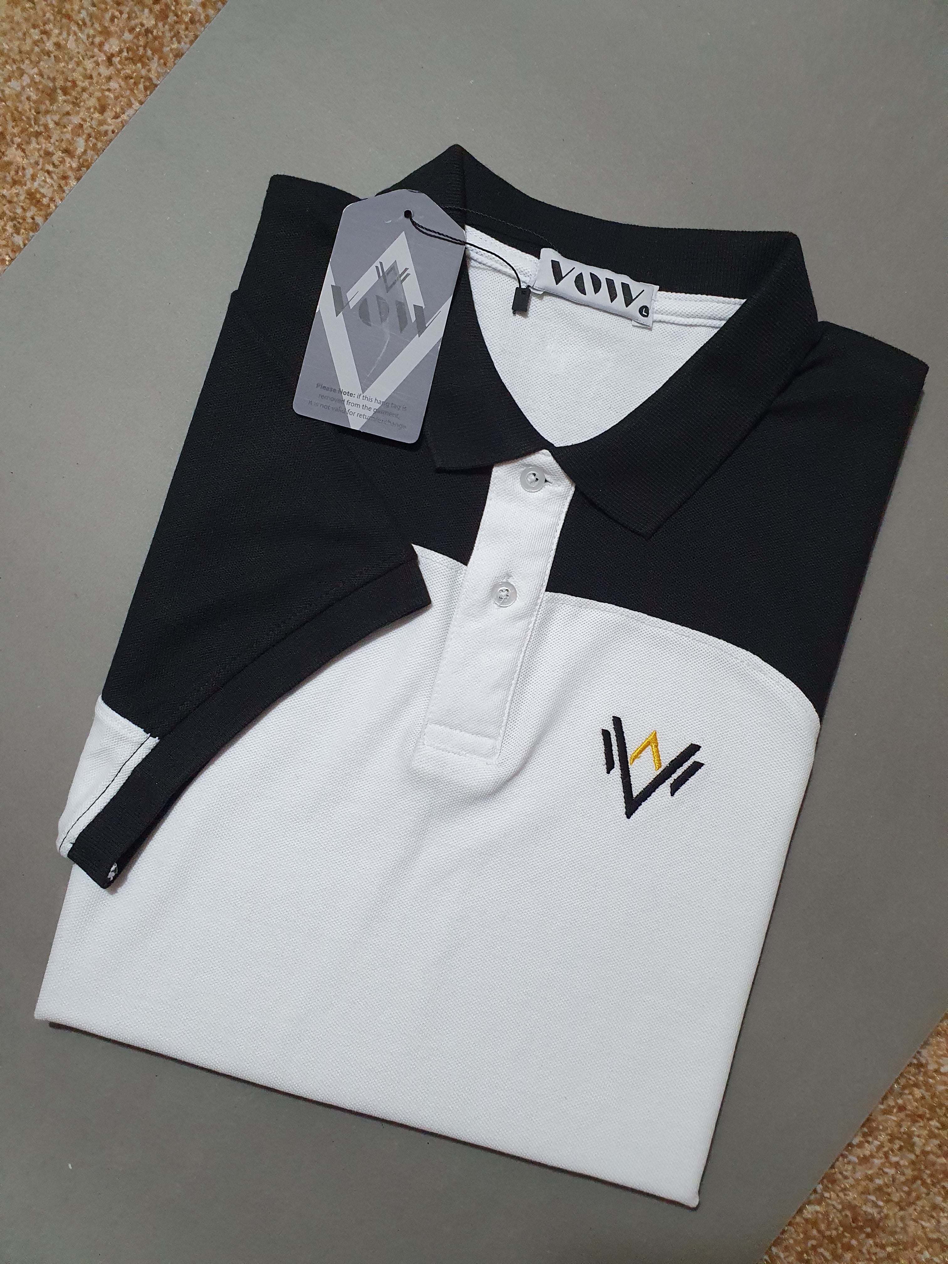 White & Black Polo (Pique)