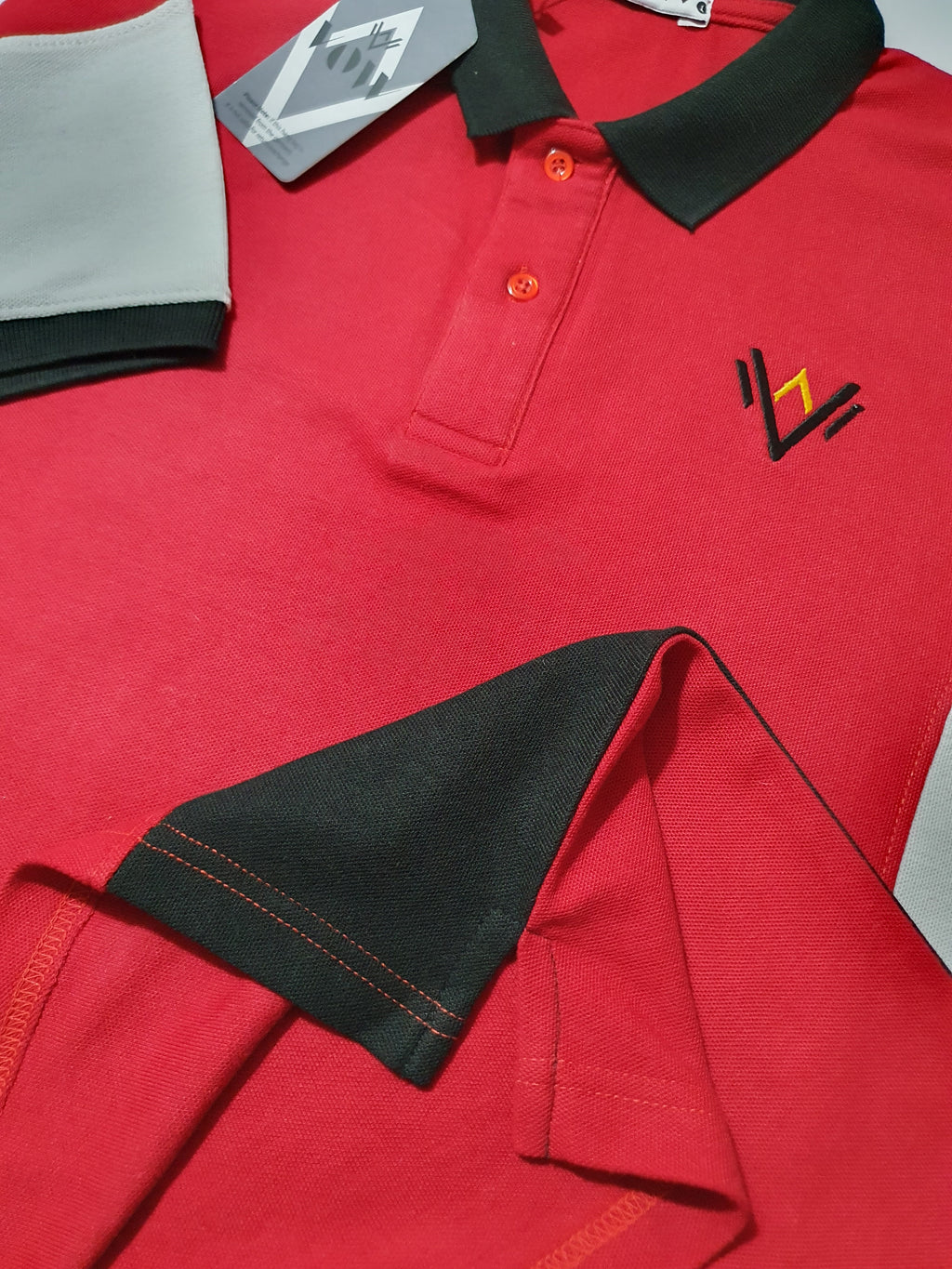 Red White & Black Polo (Pique)