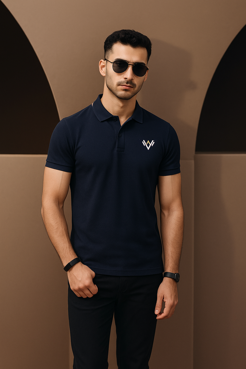 Classic Navy Blue Polo (Popcorn)