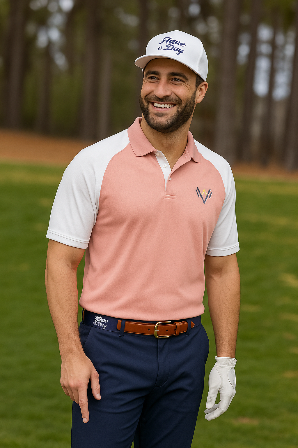 Pink & White Polo (Popcorn)