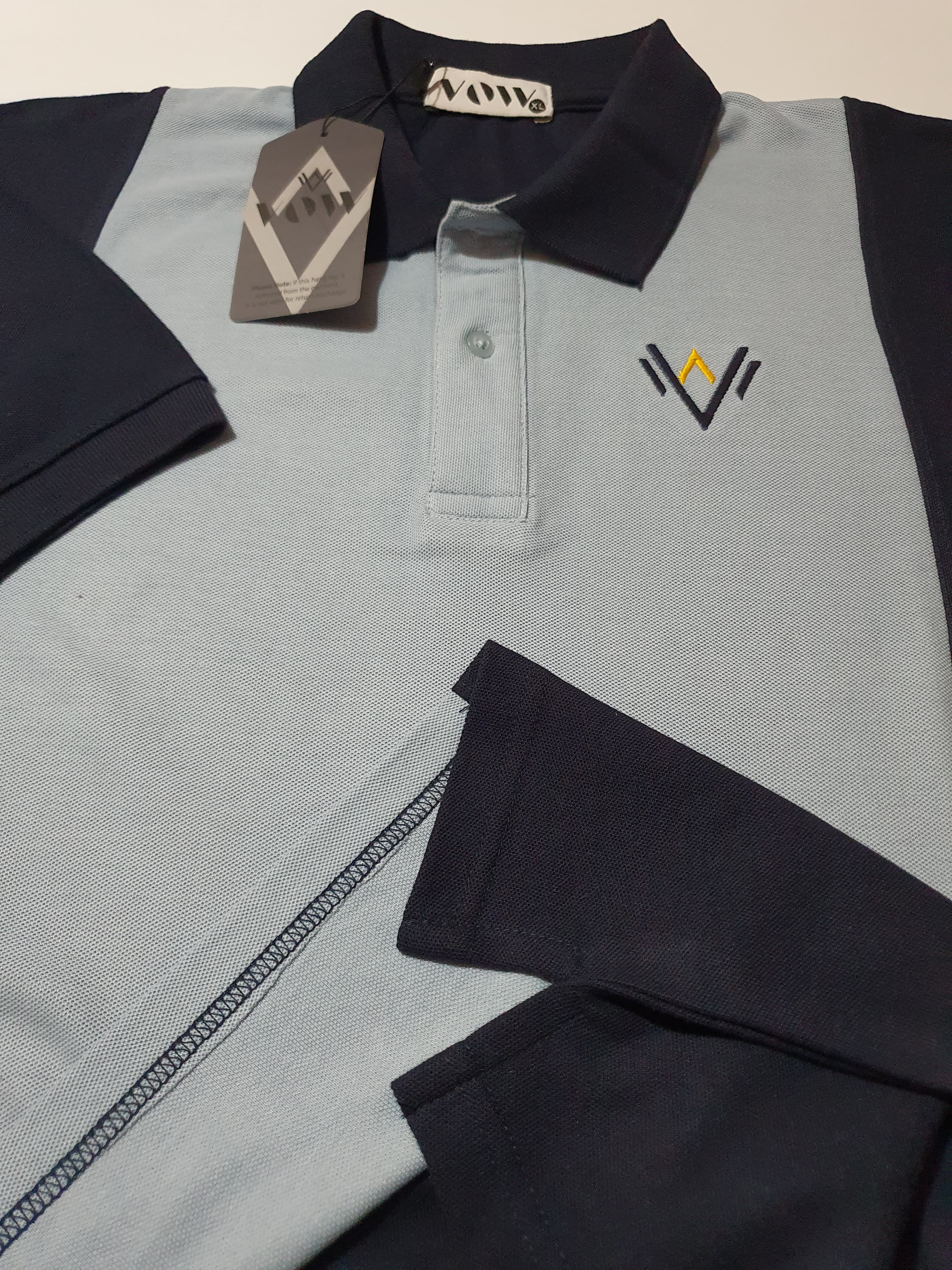 Light Blue & Dark Blue Polo (Pique)